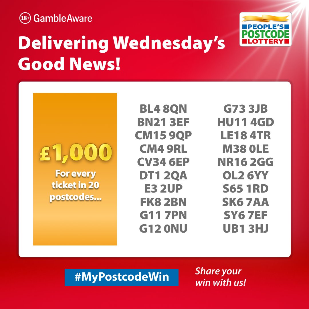 Postcode Lottery tweet media