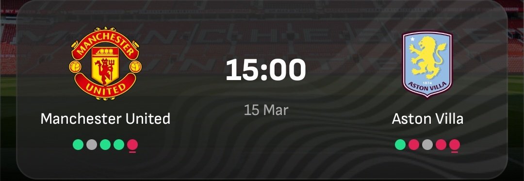 Aston villa at home 

What did you expect in the match?