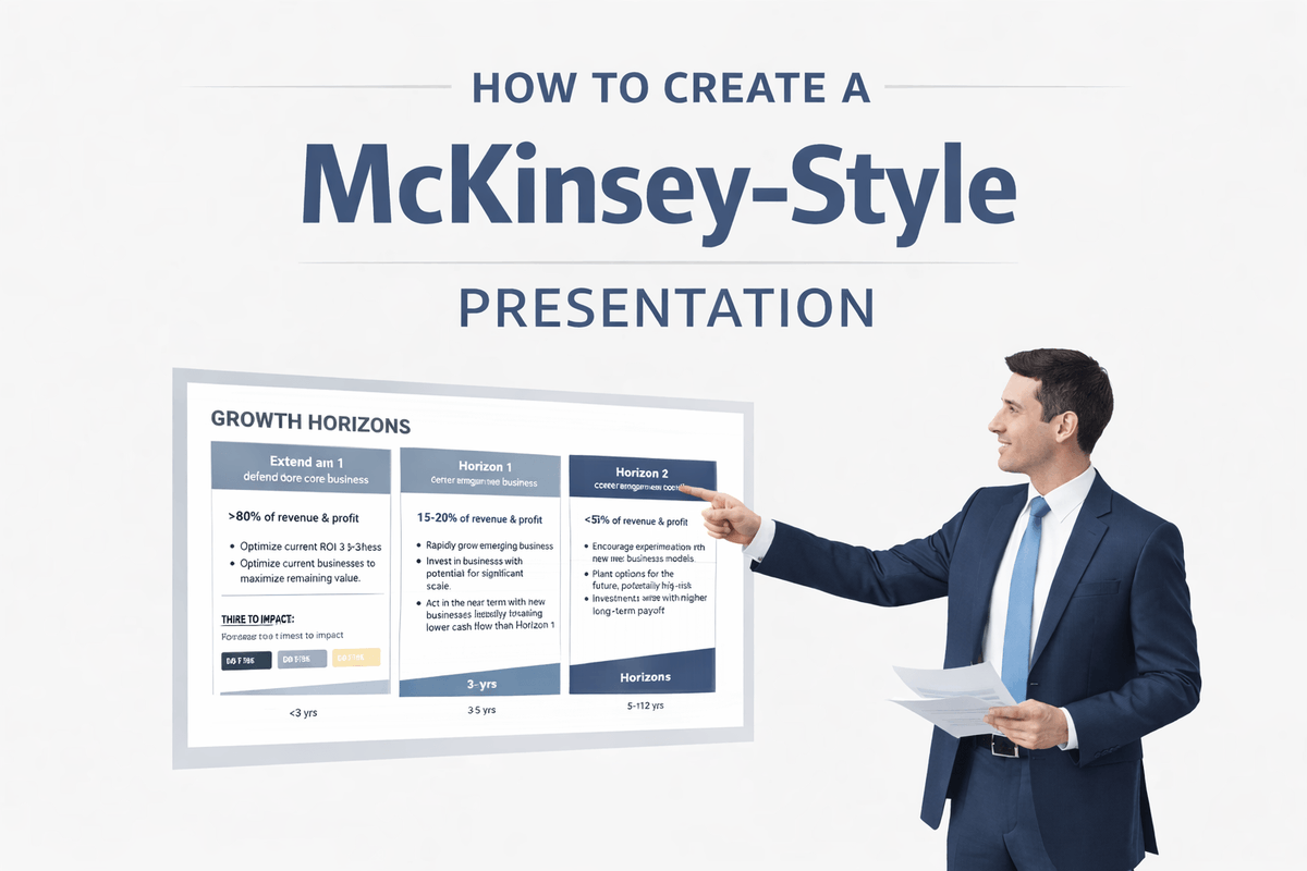 sketchbubblecom's tweet photo. How to Create a McKinsey-Style Presentation: The Complete Guide https://t.co/n5JQXjPnpr #mckinseyppt #mckinseypresentation #presentationstyle #presentationtips #powerpointpresentation #presentationideas https://t.co/vzUDTlae5V