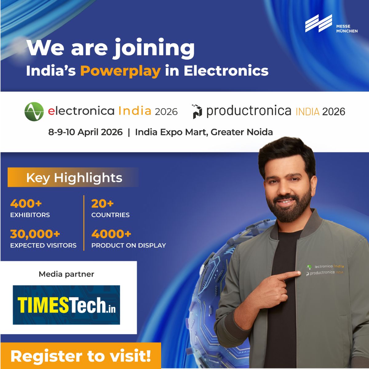 TimestechBuzz's tweet image. We’re proud to partner with electronica India and productronica India 2026

Join @ep_MMI 2026 on April 8–10 at India Expo Mart and connect with global innovators across the electronics value chain.

Register now: mmiconnect.in/ep-noida-2026/…

#ElectronicsIndustry #Innovation