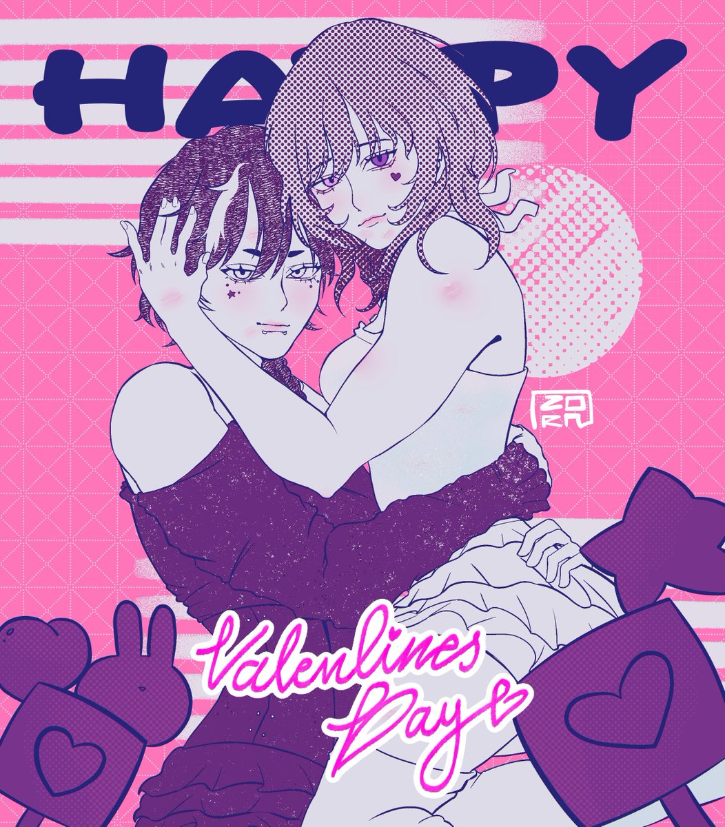 zoramune's tweet photo. I FORGOT TO POST THIS HERE…
 
HAPPY LATE VALENTINES DAY GUYS!

#wlw #ocs #valentinesday https://t.co/EeSSe4XnYl