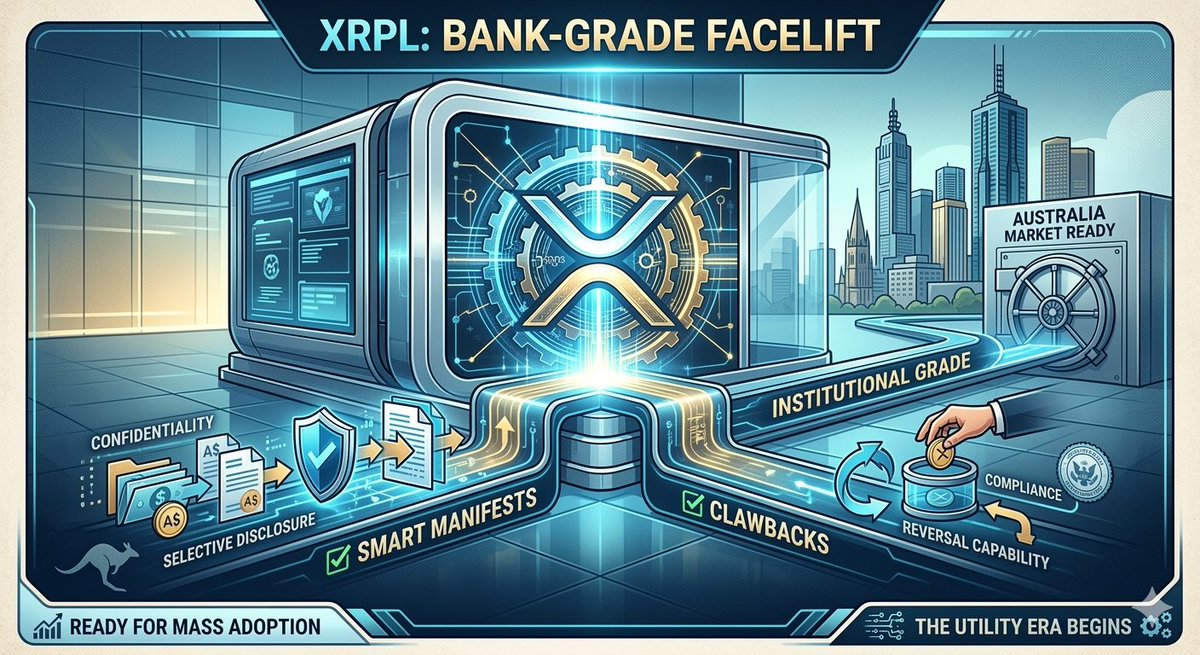 The XRP Ledger just got a "Bank-Grade" facelift. 🏦✨
✅ Smart Manifests: Institutional privacy.
✅ Clawbacks: Regulatory safety.
#HODL #XRP #ICXCNIKA