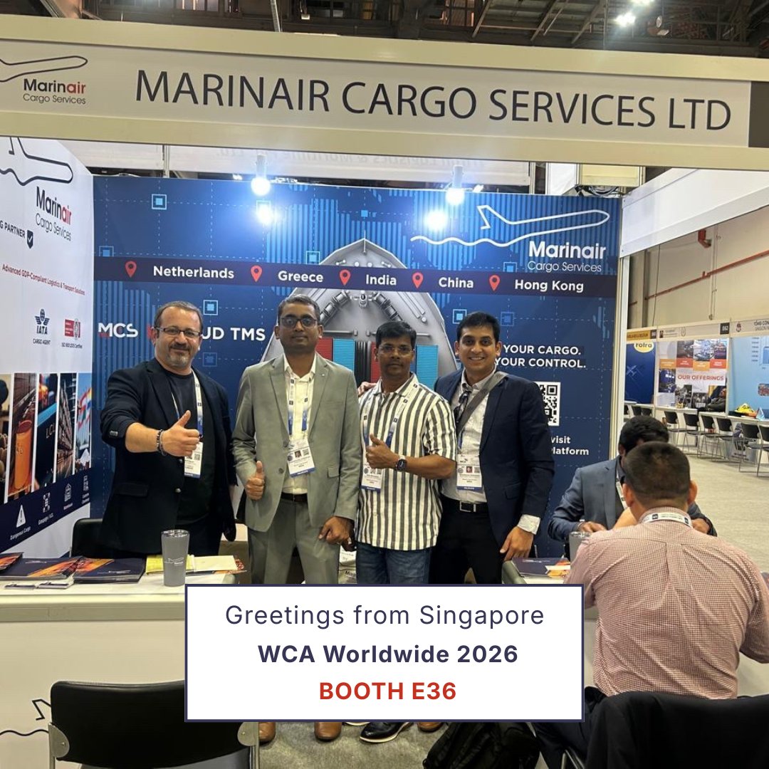 Marinair_Cargo's tweet image. Day 3 at #WCAWorldwide 2026 in Singapore.

Great to reconnect with partners and meet new freight forwarders from across the global logistics network.

Strong partnerships keep supply chains moving.

📍 Booth E36

#FreightForwarding #Logistics #Marinair @wca_world