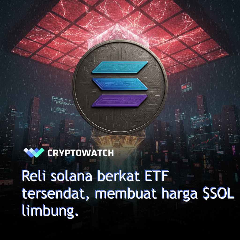 CryptoWatchID's tweet photo. Arus masuk ETF spot 14 hari +67 juta USD yang mendorong reli $SOL 33% kini mendatar. Harga berkonsolidasi kuat hingga arus masuk kembali. 80 USD adalah batas penentu. #solana #crypto #fintwit tak ada arus masuk, tak ada kenaikan. https://t.co/U6UEt6kZWo
