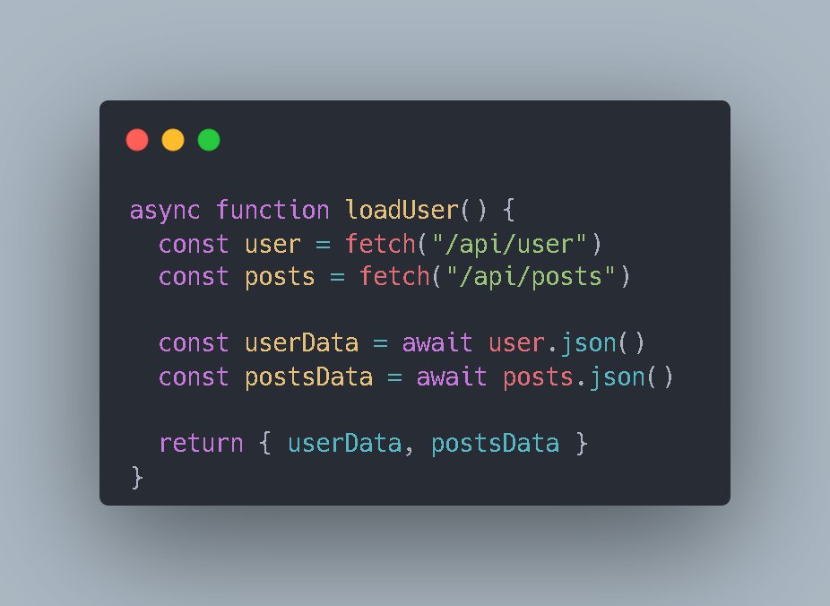 vit_shehov's tweet photo. Most JavaScript developers think they understand async.
Until this breaks their production.
Looks fine.

But it’s wrong.

Both requests start immediately.

Most developers don't realize this.

How many hidden race conditions exist in your code?

#JavaScript #AsyncJS #WebDev #Programming