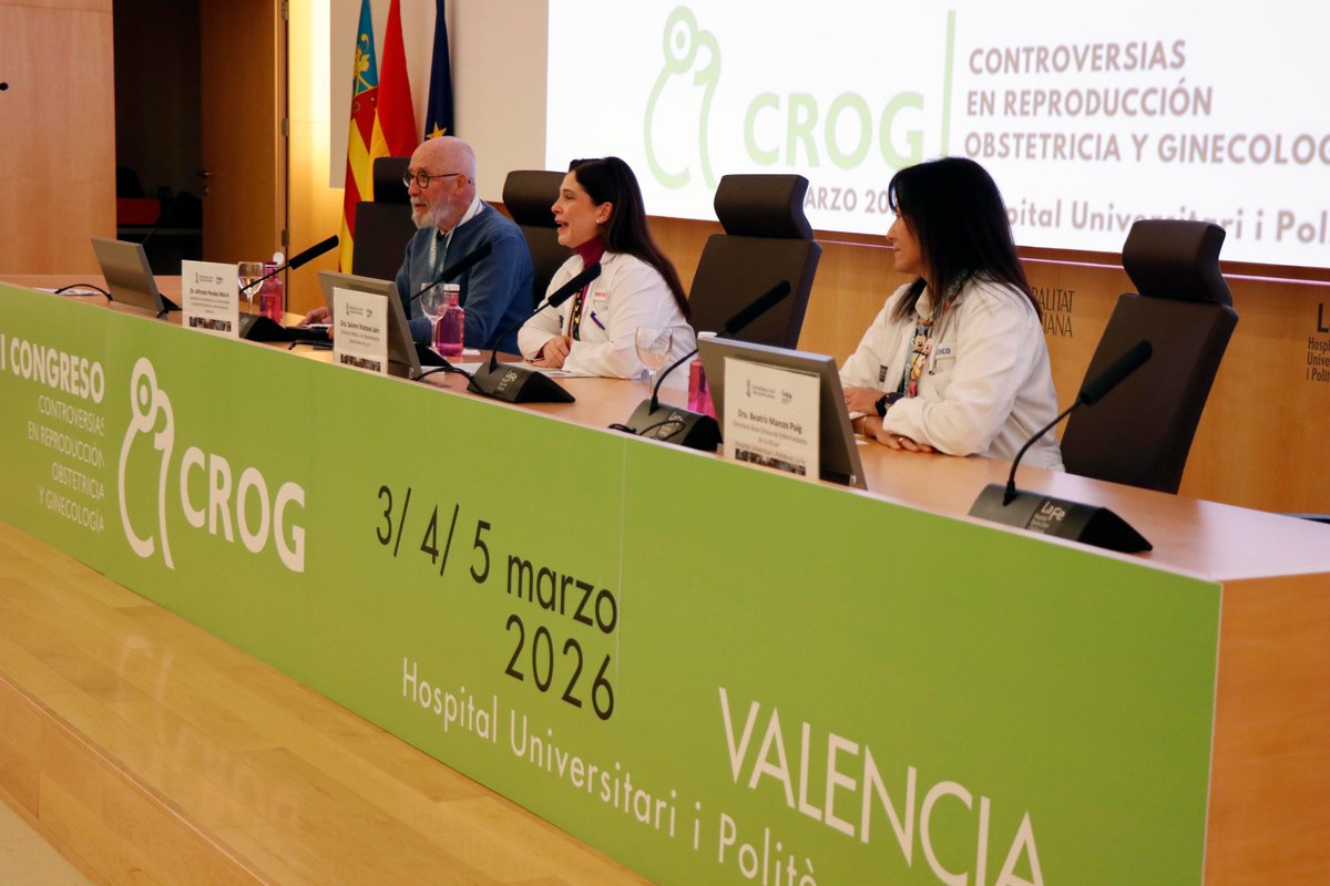 HospitalLaFe's tweet photo. 🏥El @HospitalLaFe reúne más de 250 profesionales en Obstetricia y Ginecología en el VII Congreso #CROG
🥼Más de 30 expertos nacionales debatieron sobre controversias en Reproducción, Obstetricia y Ginecología
🗞️https://t.co/H2TNqeBKJC https://t.co/sJWvcQl2Cw