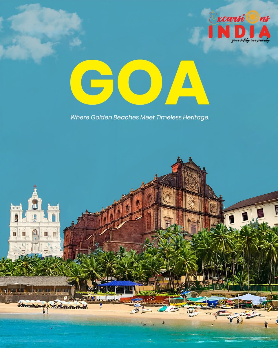 ExcursionsIndia's tweet image. 🌊 Lost in the waves of Goa

💧 Dudhsagar Falls
🏝 Baga Beach
🌴 Vagator Beach

Waterfalls, beaches &amp;amp; breathtaking sunsets — Goa is the perfect coastal escape.

#Goa #BeachLife #DudhsagarFalls
#TravelIndia #IncredibleIndia
#GoaDiaries #ExcursionsIndia