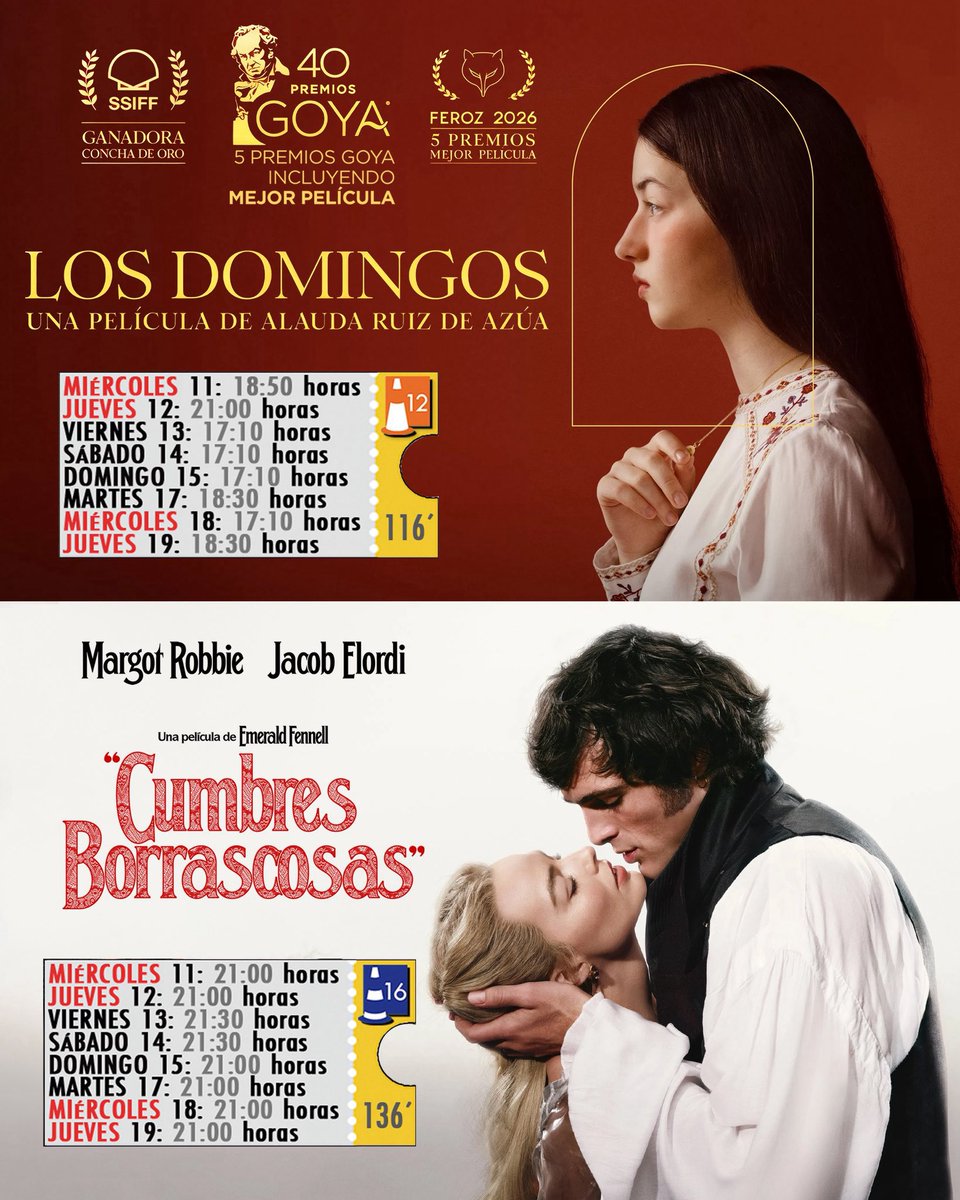 Programación REDUX a partir del 6 de marzo:
HOPPERS 🐻🐸🦫
SCREAM 7 🔪😱
Línea de Extinción 🔥
Los Domingos 🙏
Cumbres Borrascosas 💘
Como Cabras 🐐🏀
Hamnet ⭐⭐⭐⭐⭐