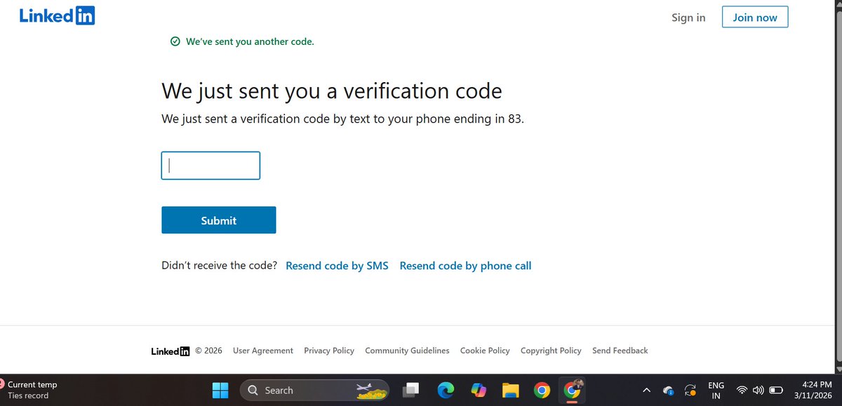 rjsrkians's tweet photo. @LinkedInHelp Please help me recover access to my account. I have tried logging in multiple times, but I am not receiving the OTP. I urgently need to access my account. Kindly assist me in resolving this issue. https://t.co/NypW1D67yJ