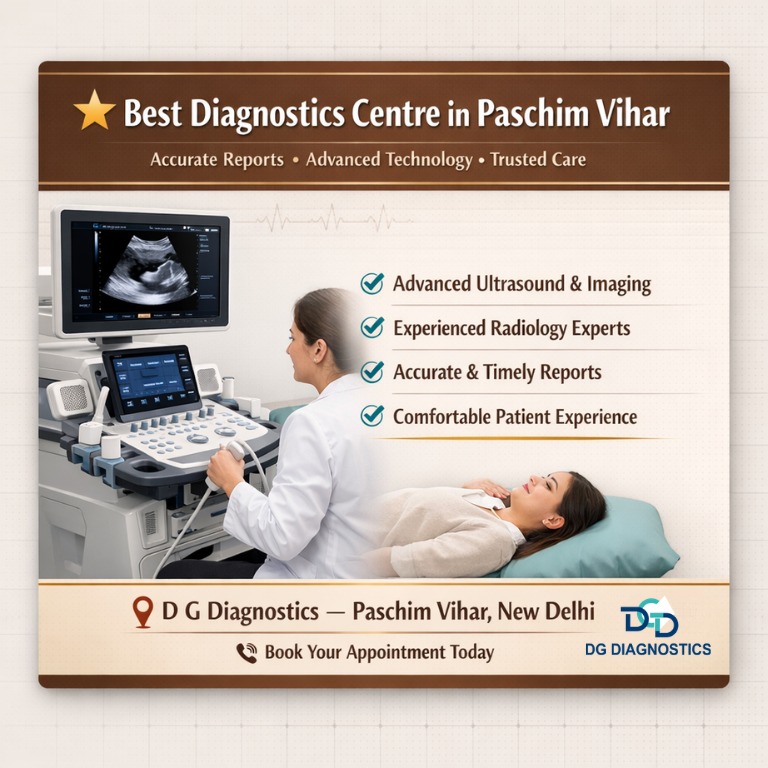 dgdiagnostics's tweet image. For accurate reports, advanced ultrasound &amp;amp; trusted diagnostic services, choose D G Diagnostics — a leading diagnostics centre in Paschim Vihar, New Delhi.

📍 Paschim Vihar
📞 Book your appointment
#DGDiagnostics #BestDiagnosticCentre #DelhiHealthcare