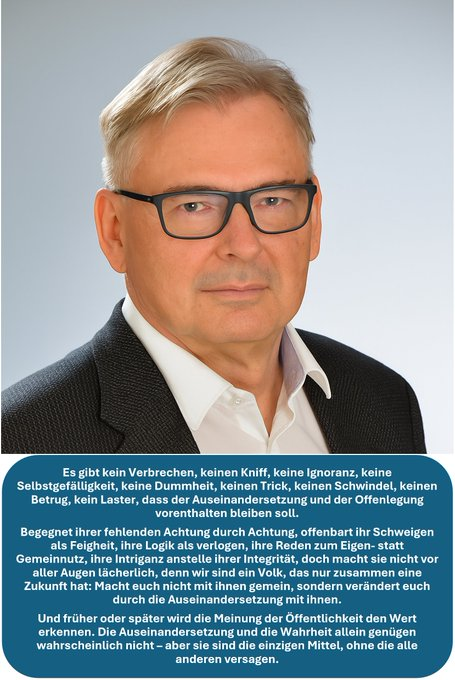 LiskeAphorismen's tweet image. #Deutschland #modernDenken #GermanyFirst #Tagesspruch #Werkzeug #Demokratie #Zeitgeist #Kleingeist #Freigeist #Moral #Wahrheit „Es gibt kein Verbrechen, keinen Kniff, keine Ignoranz, keine Selbstgefälligkeit, keine Dummheit, keinen Trick, keinen Schwindel, keinen Betrug,