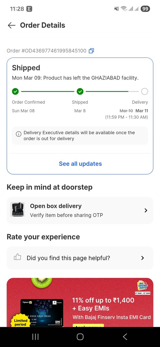 Geniusboysharma's tweet photo. Anyone noticed @Flipkart service is degrading day by day, misleading customer, at the time of order they promise 1 or 2 day delivery but after order change delivery date by own, @flipkartsupport have no answer to your query, requires strict govt regulations @jagograhakjago https://t.co/G3mIgOBgJn