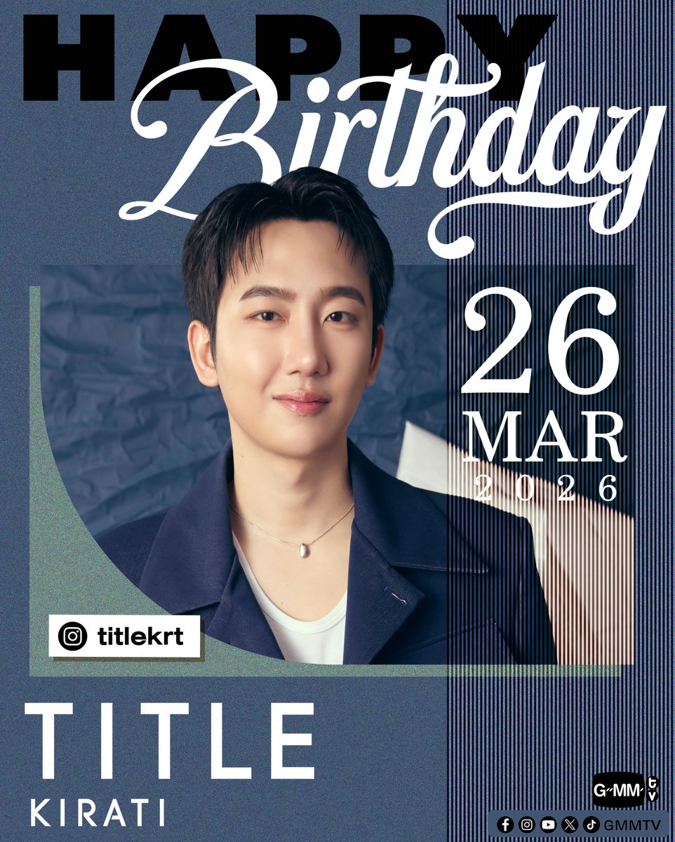 GMMTV's tweet photo. Happy Birthday to Title

#GMMTV
@titlekplee https://t.co/xgIEmA9m5d