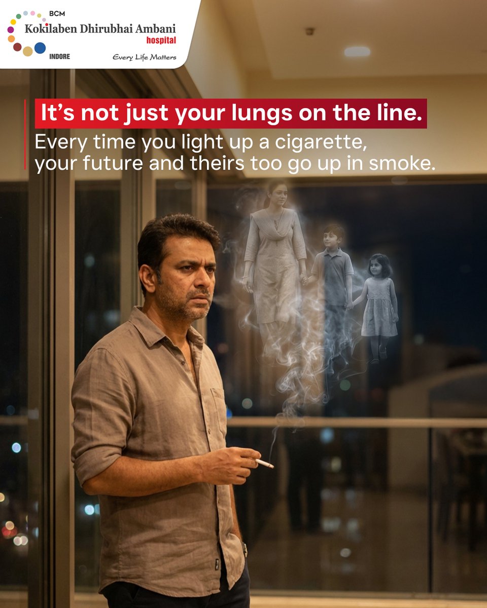 KDAHIndore's tweet image. Every cigarette harms more than the smoker. Secondhand smoke puts loved ones at risk too. The moment you quit, your body begins to heal. This #NoSmokingDay , choose a healthier life for you and your family. #EveryLifeMatters