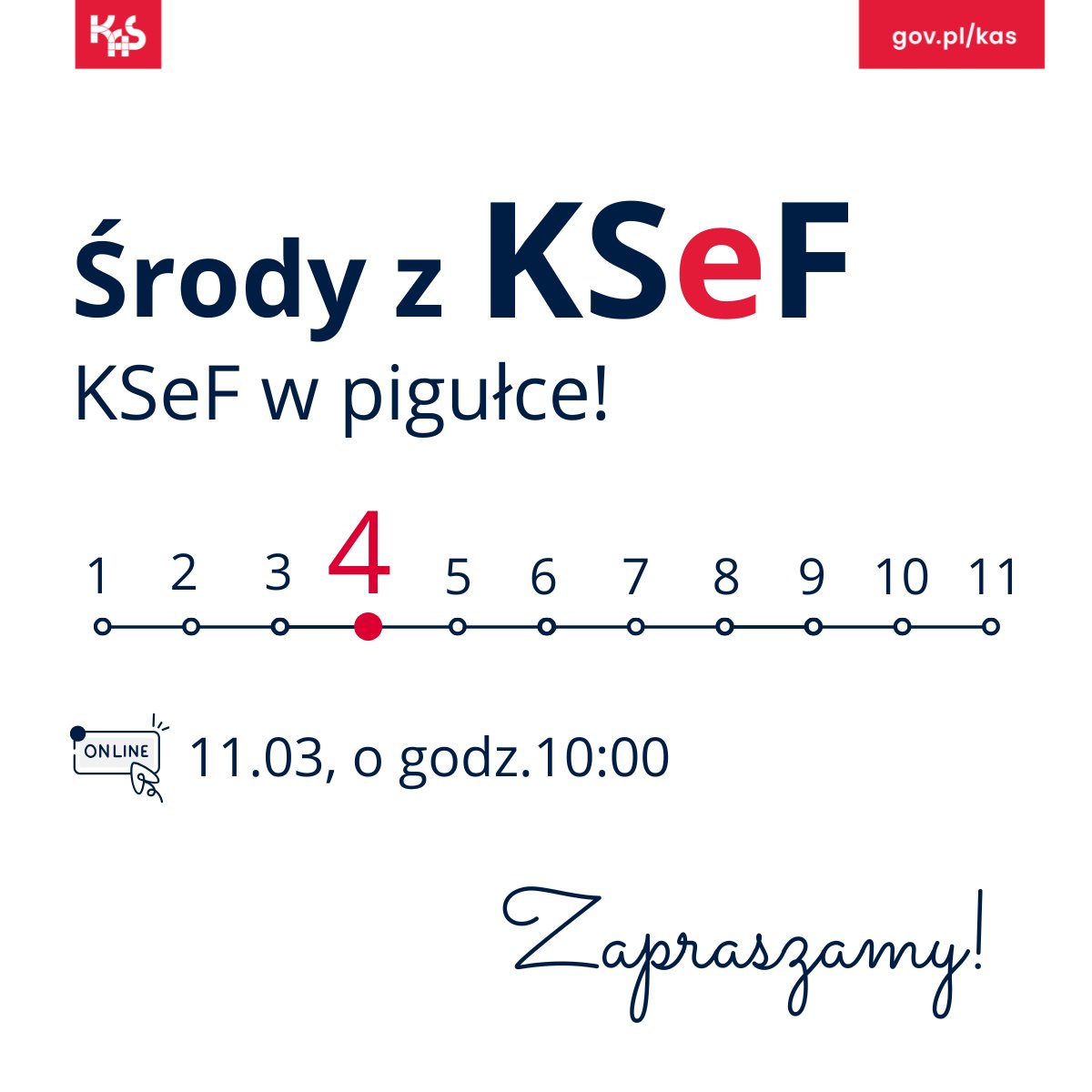 KAS_Krakow's tweet photo. 📣 Zapraszamy na kolejną Środę z #KSeF
🗓 Szkolimy  do 29 kwietnia, zawsze o godz. 10:00
✔️ logowanie do #KSe
✔️ wystawianie i przeglądanie faktur
✔️ nadawanie uprawnień
✔️ praktyczne wskazówki dla przedsiębiorców
 👉🏻https://t.co/OLFMeeQSBK https://t.co/E70W5lPUbI