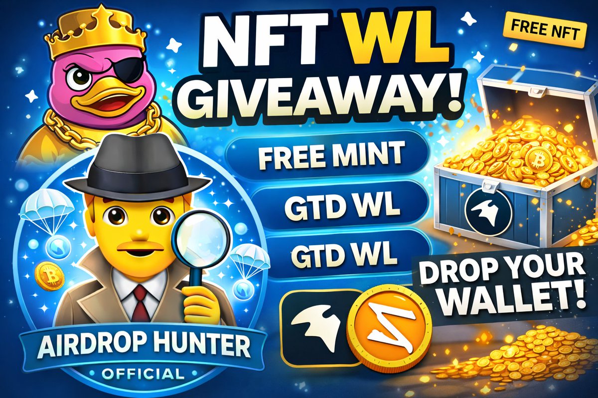 🎁 NFT WL GIVEAWAY 🎁

Someone stole the Yuckpot…Now the hunt begins 🕵️‍♂️
I'm giving away Guaranteed WL spots for this NFT project!

✅ FREE MINT
✅ GTD WL

To join 👇
1️⃣ Like &amp; Retweet
2️⃣ Follow
3️⃣ Drop your wallet

#NFT #NFTGiveaway #FreeMint #Whitelist