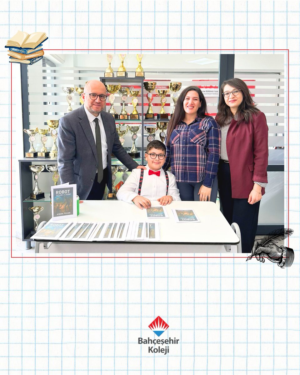 bahcesehirsinop's tweet photo. 📝 4-B sınıfı öğrencimiz Ayberk TEZCAN yazmış olduğu " Robot İstilası " adlı kitabının imza gününde okurseverleriyle buluştu.

Kendisine emekleri için teşekkür eder, keyifli okumalar dileriz.

@bahcesehirk12 @brsmert @vbezircioglu https://t.co/K3YMXsVkiJ