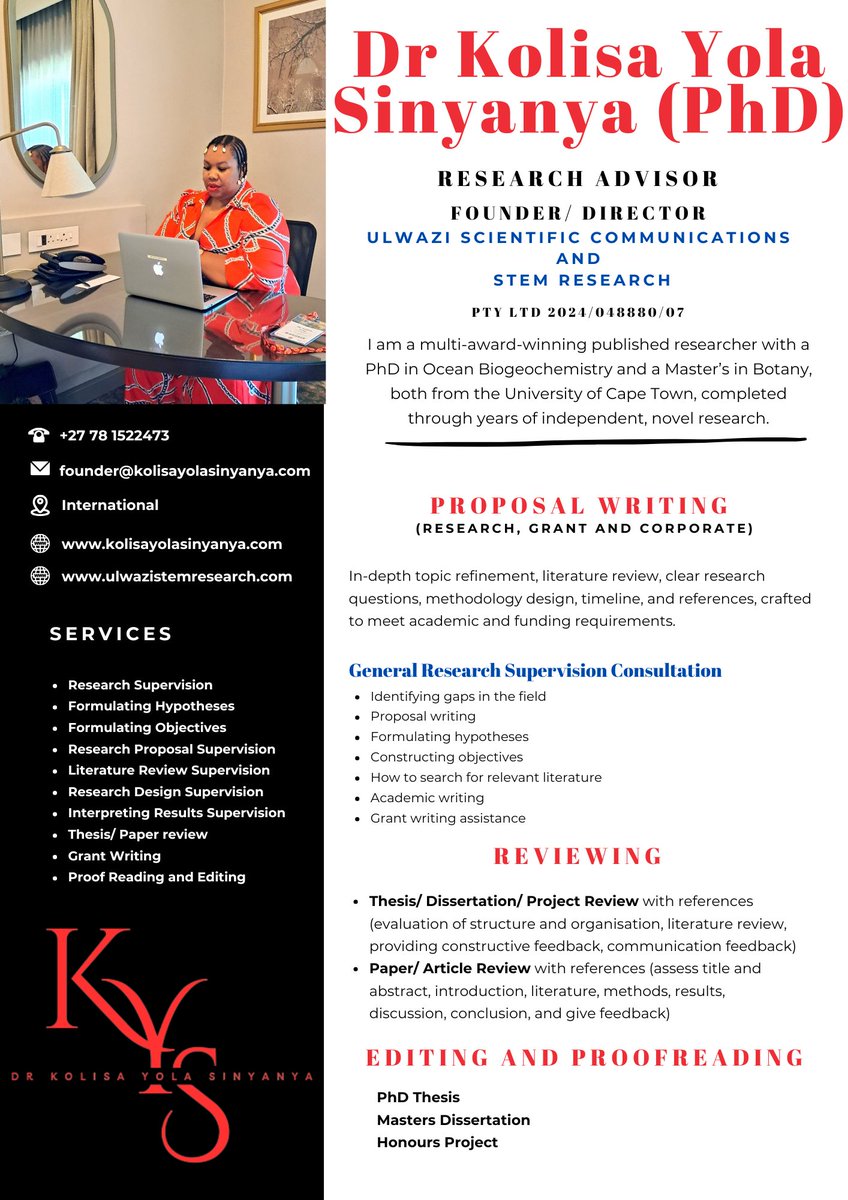 Kolie_Yola's tweet photo. Need research support that delivers RESULTS? ππ»π
We help you with:
Research Proposal Development
Theses and Dissertations Reviews Proofreading and Editing
Get in touch! #ResearchSupport #AcademicChat #UlwaziResearch https://t.co/SKo0Tp2pG5