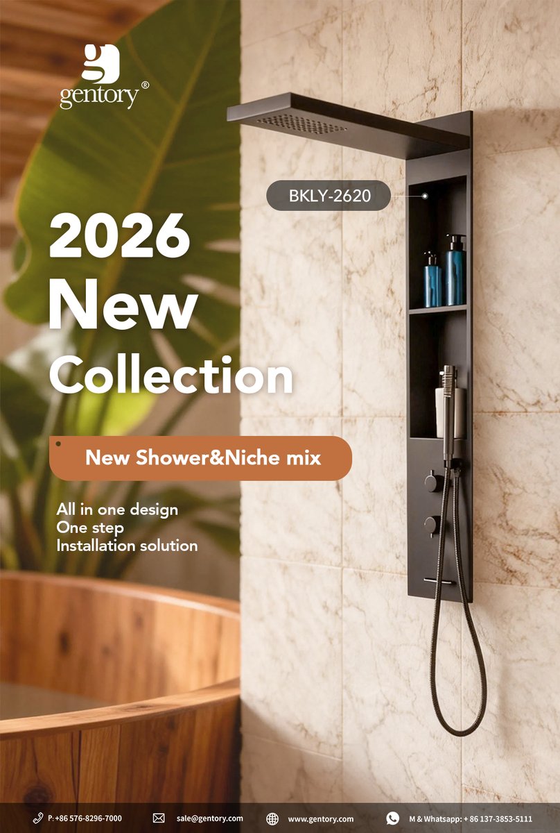gentoryshower's tweet image. Clean, built-in Shower Niches designed for modern bathrooms.
Contact us for catalog and customization options.
gentory.com

#ShowerNiche #GlobalSourcing #BathroomDesign #Gentory #bathrooms #OEMFactory #B2BSale #showers #ModernBathroom #SanitaryWare