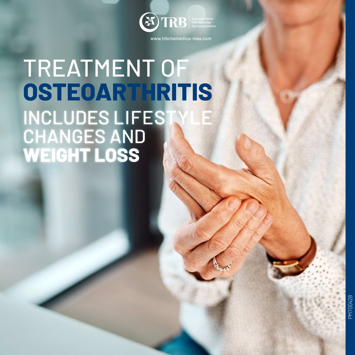trb_mea's tweet photo. Treatment for osteoarthritis begins immediately after diagnosis and depends on severity. Lifestyle changes and weight loss are recommended to help control OA.

Visit https://t.co/2rAm4s9PwB to learn more!

#TRB #TRBCare #WeCare https://t.co/mqwt45BQPw