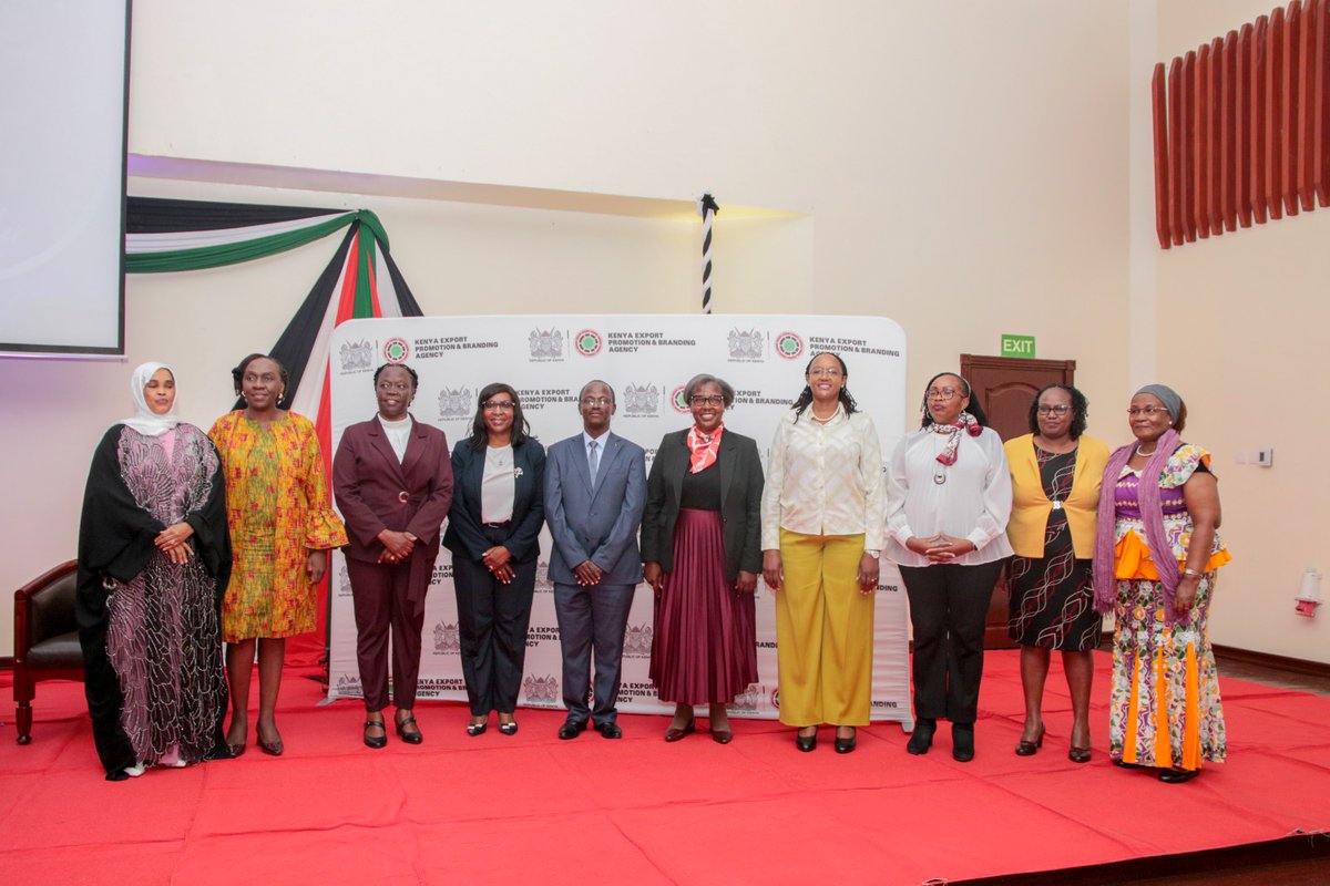 MakeItKenya's tweet photo. The Women in Export Trade Forum featured a high-level panel discussion on “The State of Women in Kenya’s Export Economy: Progress, Gaps, and the Road Ahead.”

The session brought together experienced women exporters and industry leaders who shared practical insights on overcoming barriers, scaling women-led enterprises, and unlocking greater participation in regional and global trade. The discussion highlighted the importance of stronger networks, market access, and targeted support to enable more women entrepreneurs to compete and thrive in international markets.

#WomenInTrade #ExportAgendaKE  
@MITIKenya @Trade_Kenya @KEBS_ke @wrscke
