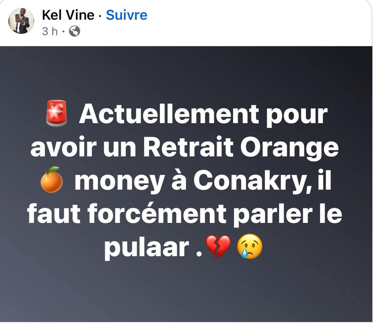 Thierno_gk's tweet photo. Le peul a trop de foutaises dans ce pays, franchement.

Ceci n'est rien d'autre qu'une illustration car ce genre de propos foisonnent sur Facebook.

#Kibaro #TL224 https://t.co/ZoWiinsd5G