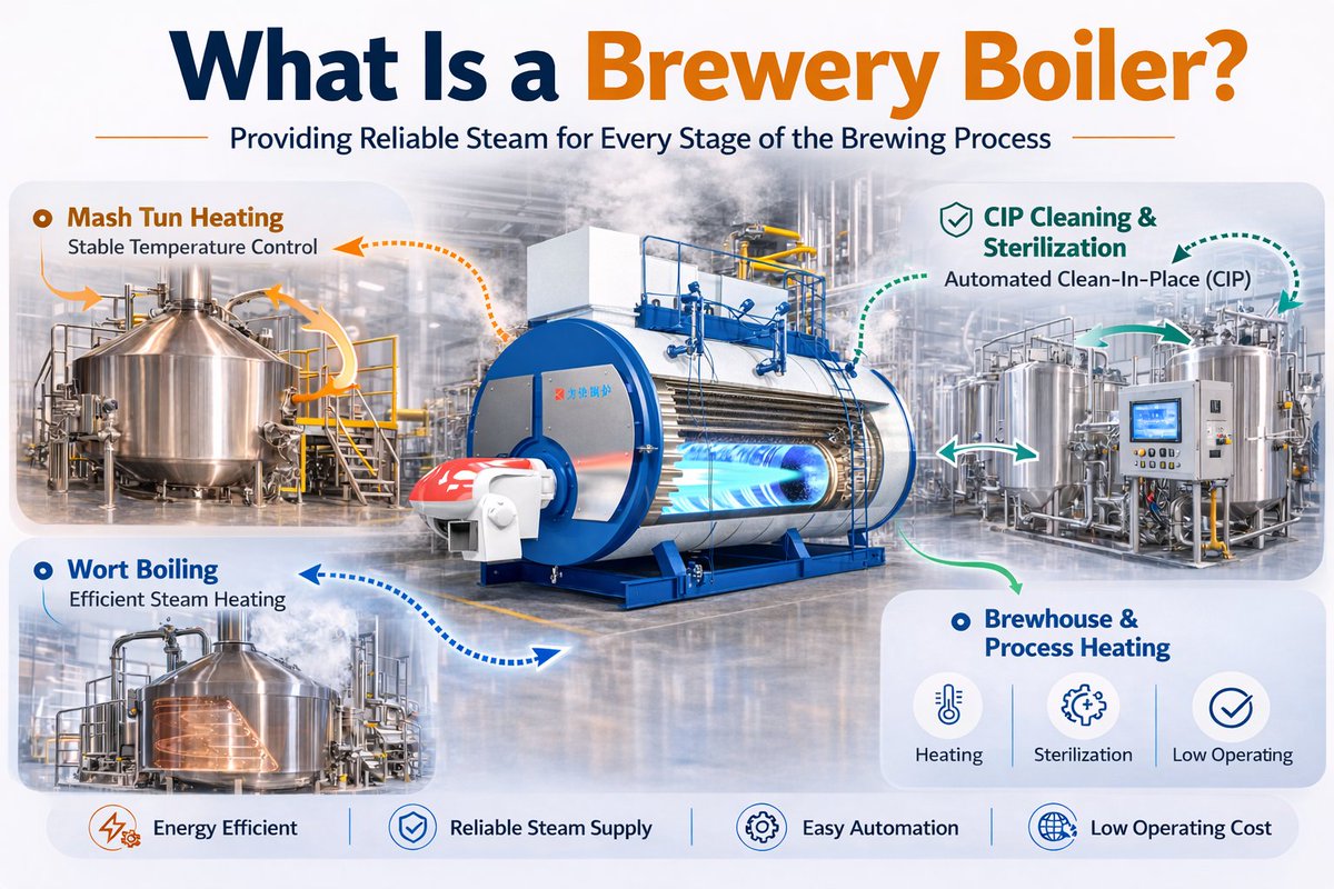 FanJinjin4's tweet image. Brewery owners: Inappropriate boiler size can lead to unstable wort boiling and fuel waste!
50-200 kg/h beer → 20 hL brewery ≈ 2,000 kg/h
Choose a gas-fired fire-tube boiler (E6 series) → Efficiency up to 85-95%
Please contact via WhatsApp at +86 13613902900
#BrewingBoilers