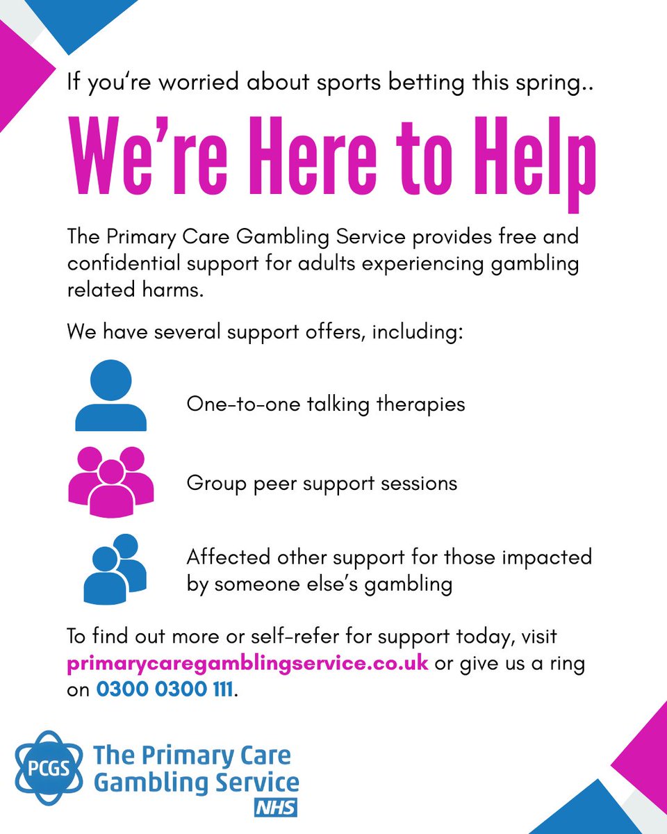 NHS Primary Care Gambling Service tweet media