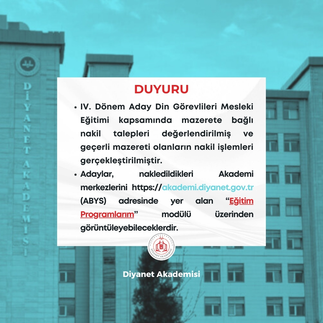 DİB-Diyanet Akademisi (@dibakademi) on Twitter photo 