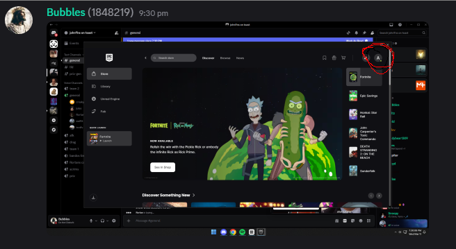 xbxstr's tweet photo. @Bubblesing7 @FNCompetitive yo why are you logged in on an alt on epic launcher if you quit? https://t.co/AEZfkUis7z