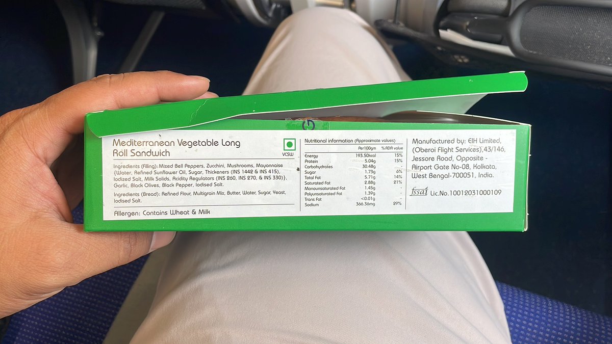 adarshchuroria's tweet photo. Cold sandwiches are understandable but stale sandwiches aren’t. Pathetic food quality. @IndiGo6E https://t.co/f5pAlOi9Sh