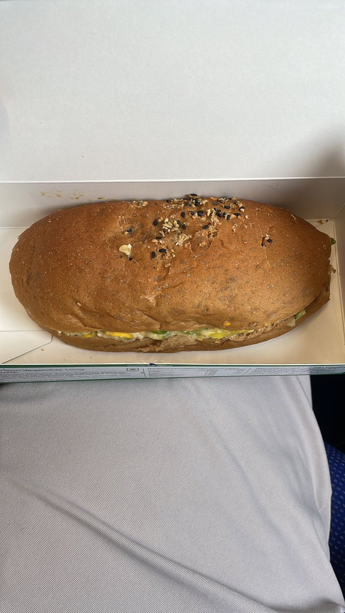 adarshchuroria's tweet photo. Cold sandwiches are understandable but stale sandwiches aren’t. Pathetic food quality. @IndiGo6E https://t.co/f5pAlOi9Sh