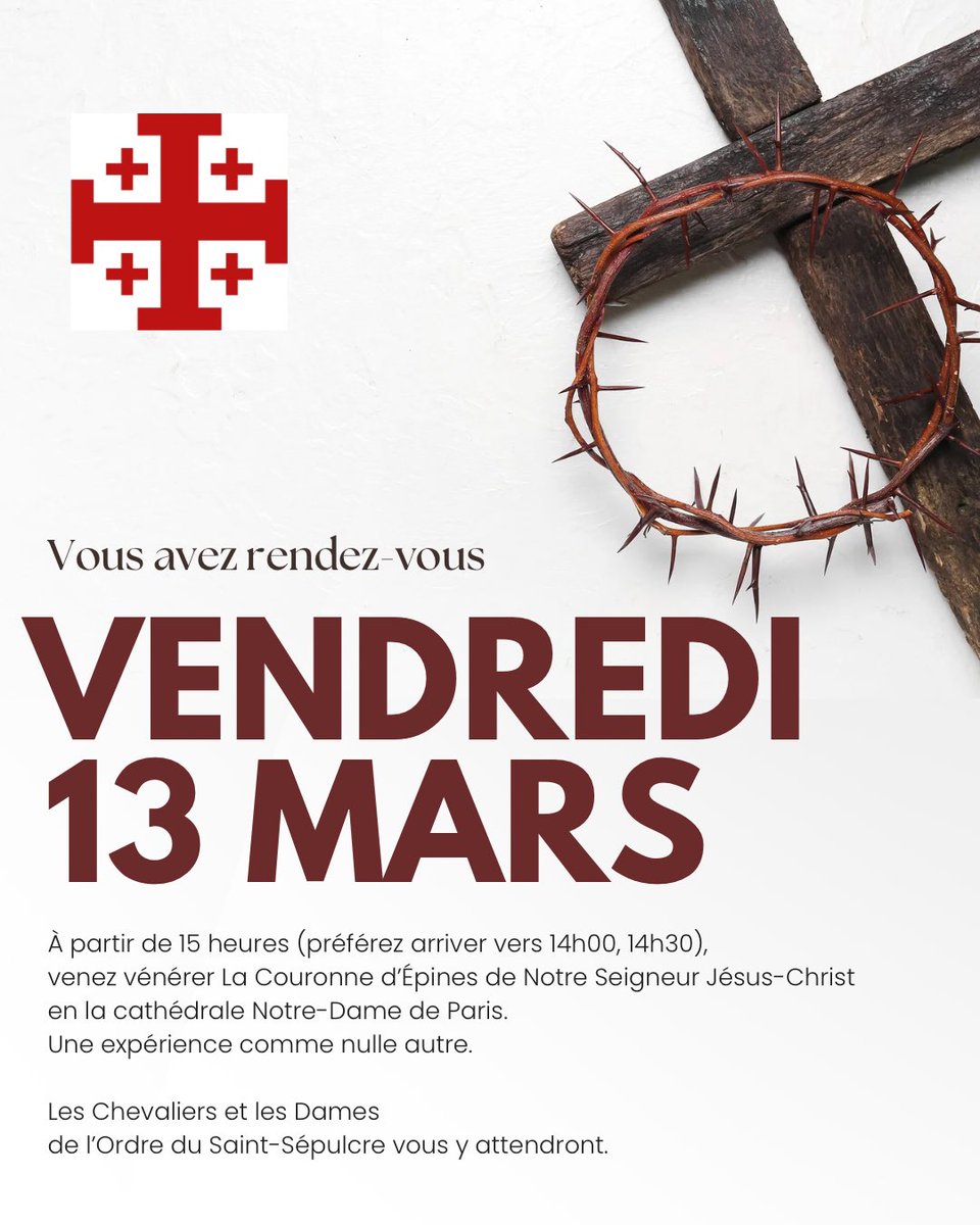 Ordre du Saint-Sépulcre en France tweet media