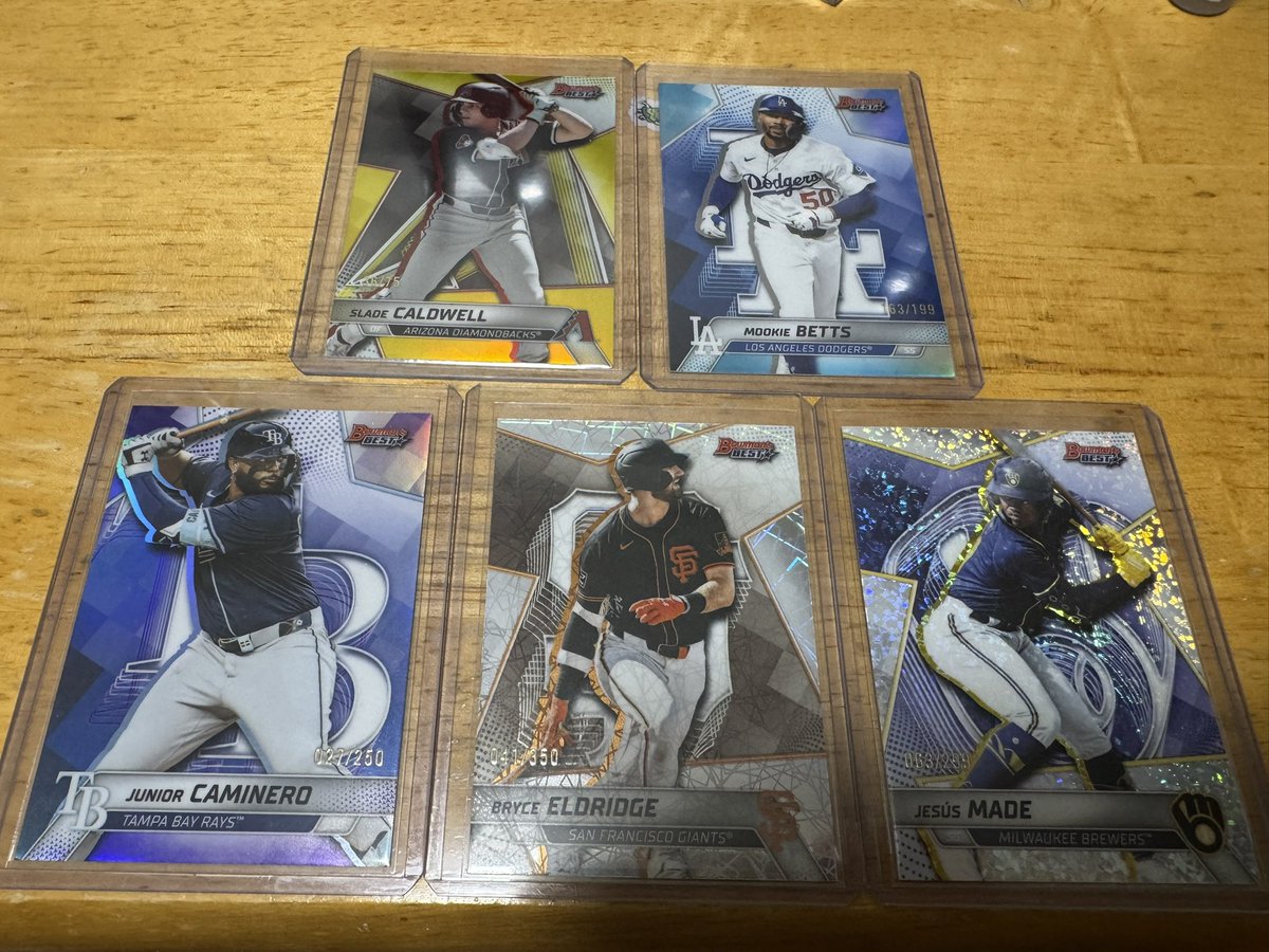daiki_okaka's tweet image. 2025 Bowman’s Bestのプレオーダー品開封！
Zyhir Hope選手
George Lombard Jr.選手
PJ Morlando選手
Jhostynxon Garcia選手
のサインが出ました〜
インサートとシリアルも多くて楽しい！
#topps