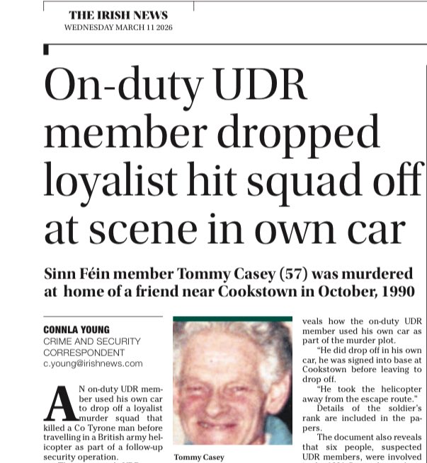 The extent of the collusion was such that the UDR used their own cars to drive loyalists to kill Catholics knowing they could do so with impunity