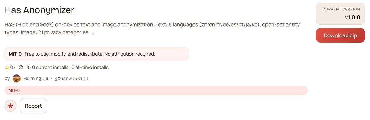 🥳New on ClawHub: Has Anonymizer (by Tencent Xuanwu Lab) Introducing Has ...
