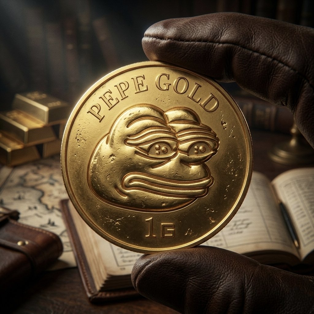 PepeGold_OGX's tweet photo. Pepe didn’t come empty-handed… he brought gold. 🐸🪙

With 1 PEG = 1g of real gold, stability isn’t a joke.

Memes on the timeline, gold in the vault, crypto on the chain.
That’s the PEPEGOLD way.

#GoldStandard #Stablecoin #Crypto #Pepegold https://t.co/LThbo3rYdf
