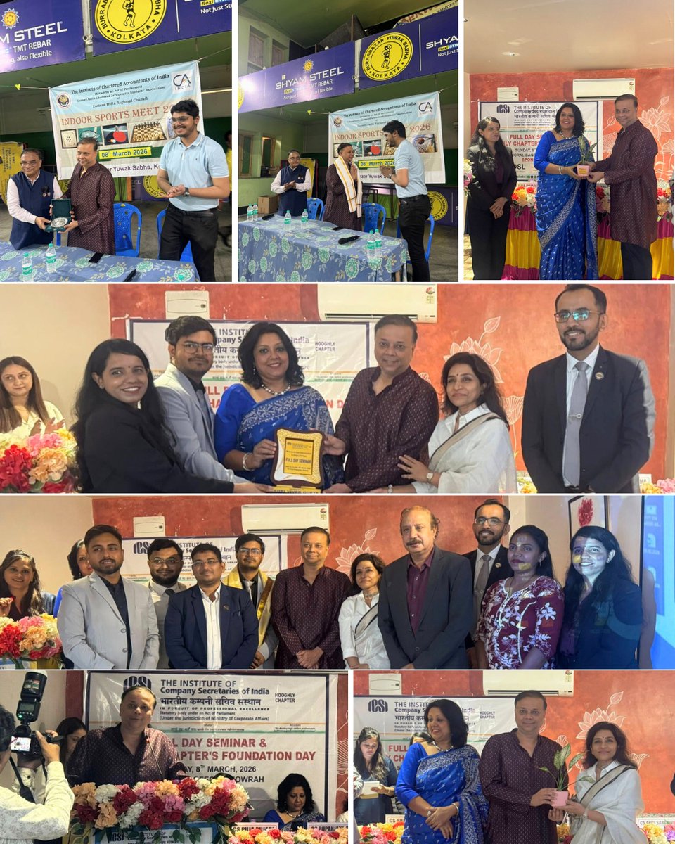 VivekGuptaAITC's tweet image. Had the pleasure of attending the Foundation Day celebration and full-day seminar of @icsi_cs Hooghly Chapter as the Chief Guest and also the Indoor Sports Meet organized by Eastern India Chartered Accountants Students Association (EICASA) 

#ICSIHooghly #EICASA #FoundationDay