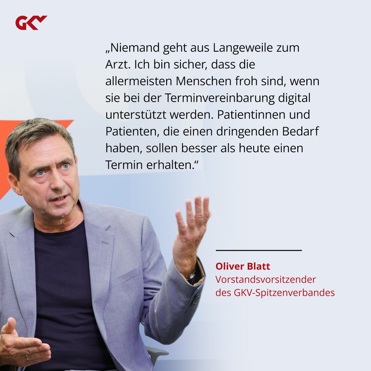 GKV_SV's tweet image. Unser Vorstandsvorsitzender Oliver Blatt hat mit der Kölnischen Rundschau über die Ablehnung von #Leistungskürzungen für Versicherte, die Klage der #Krankenkassen aus Fairnessgründen und die #Digitalisierung im Gesundheitswesen gesprochen:  rundschau-online.de/politik/oliver…