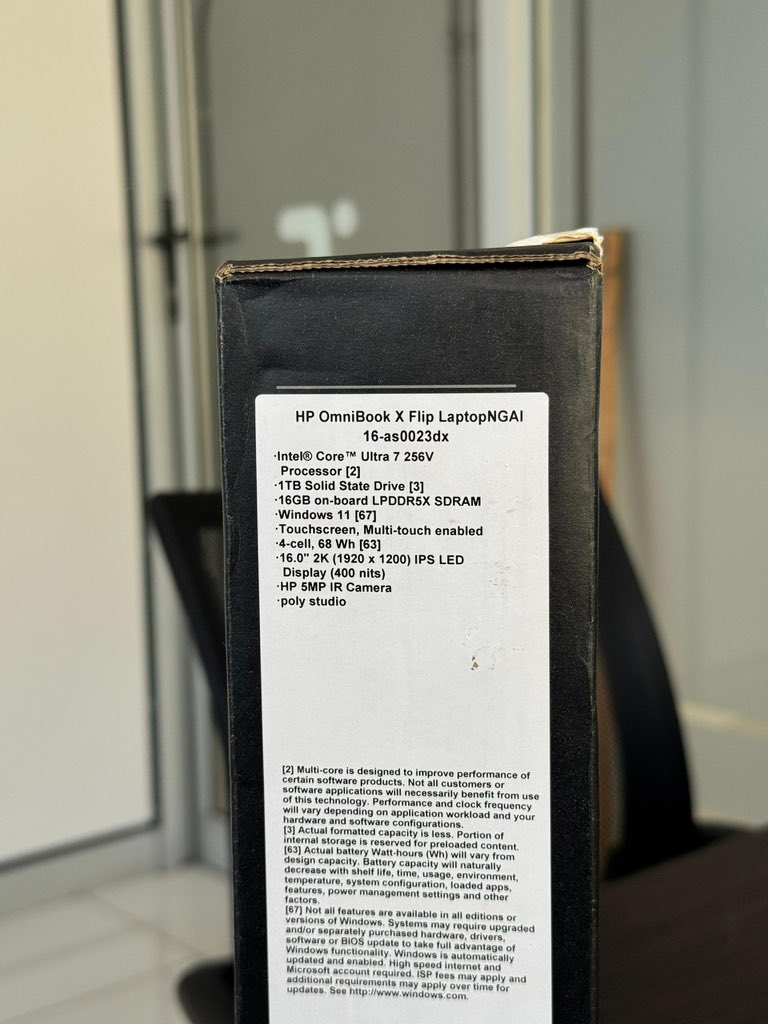 AVAILABLE NOW

HP OMNIBOOK X FLIP LAPTOP 16-AS0023DX CORE ULTRA 7 16/1TB TOUCHSCREEN WIN 11 16.0”
▶️ $1200

DELIVERY AVAILABLE ANYWHERE IN ZIMBABWE 
CALL OR APP 0781276509