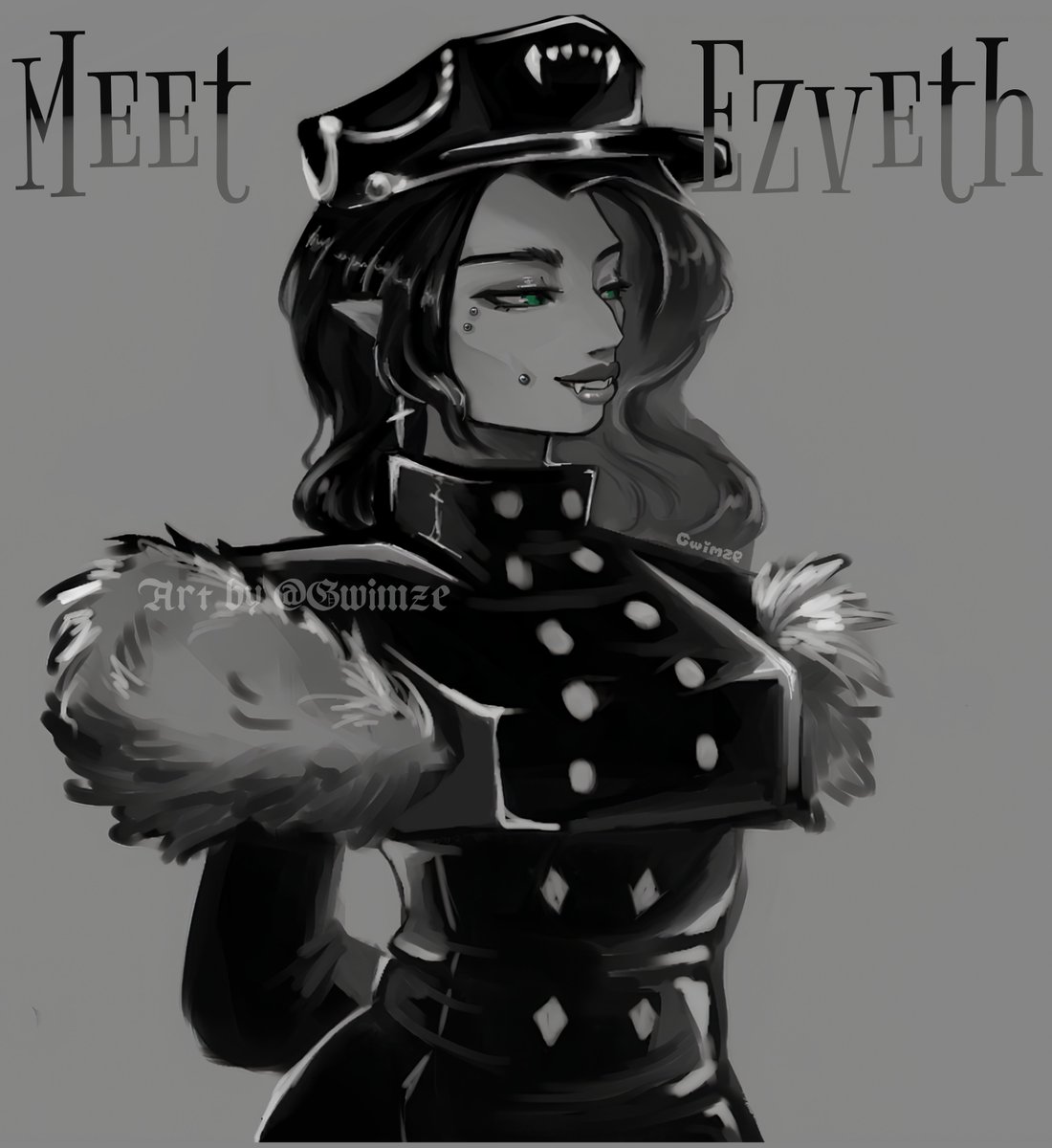 Gwimze's tweet photo. i love drawing attractive women :3 

#grayscale #oc #illustration #portrait #VampireFiction https://t.co/N5HruSTSS2