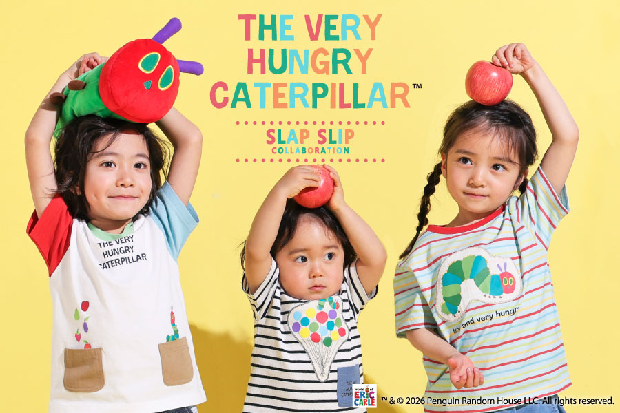 EricCarle_JP's tweet photo. 「SLAP SLIP(#スラップスリップ)」より、『#はらぺこあおむし』コラボアイテムが2026年3月13日(金)より、#SLAPSLIP 全国62店舗、#BEBE 公式オンラインストア(#BEBEMALL)にて同時発売予定。
色鮮やかな世界観を楽しめるTシャツやベビーアイテムなどをラインナップ。
詳細 https://t.co/OQvpVCCdbu https://t.co/4bY1IGGTN5