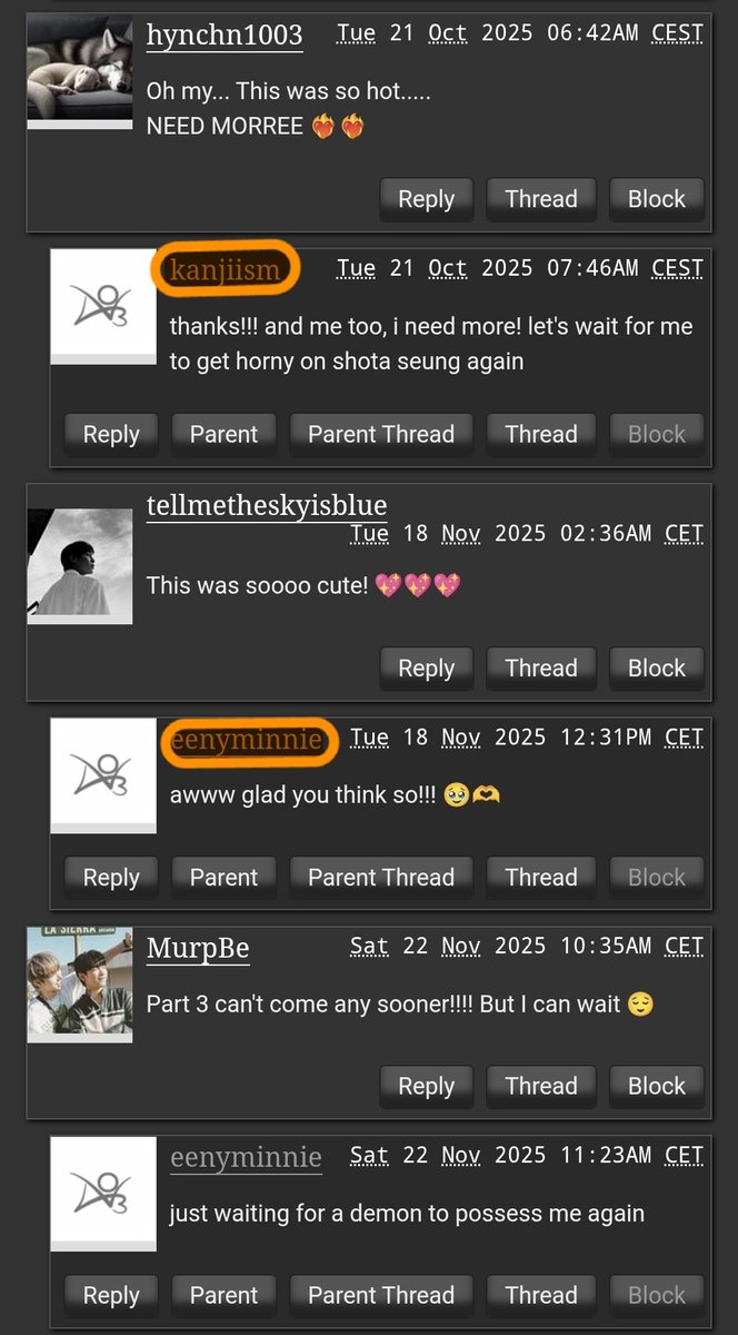 NSFWPR0TECTI0N's tweet photo. New proof that connects them. They used both accounts to answer comments under their fic "Thank you, Daddy" (which is a fic tagged with pedophilia, and shotacon) to thank the comments for reading. If they didn't write it they wouldn't be the one to thank them. https://t.co/JtZbWRl0kH