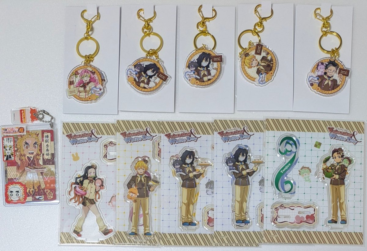 kage_321's tweet photo. 【交換、譲渡】鬼滅の刃  バレンタイン＆ホワイトデー アクリルスタンド ランダムコンビアクリルチャーム
譲)炭治郎、禰豆子、善逸、玄弥、〇蜜璃、伊黒
求)同種煉獄、定価+送料

〇は他から同数お迎えください。
アクスタとの交換は差額精算不要
池袋手渡し、郵送
検索からもお声掛けください。 https://t.co/xrLZCoAGjs