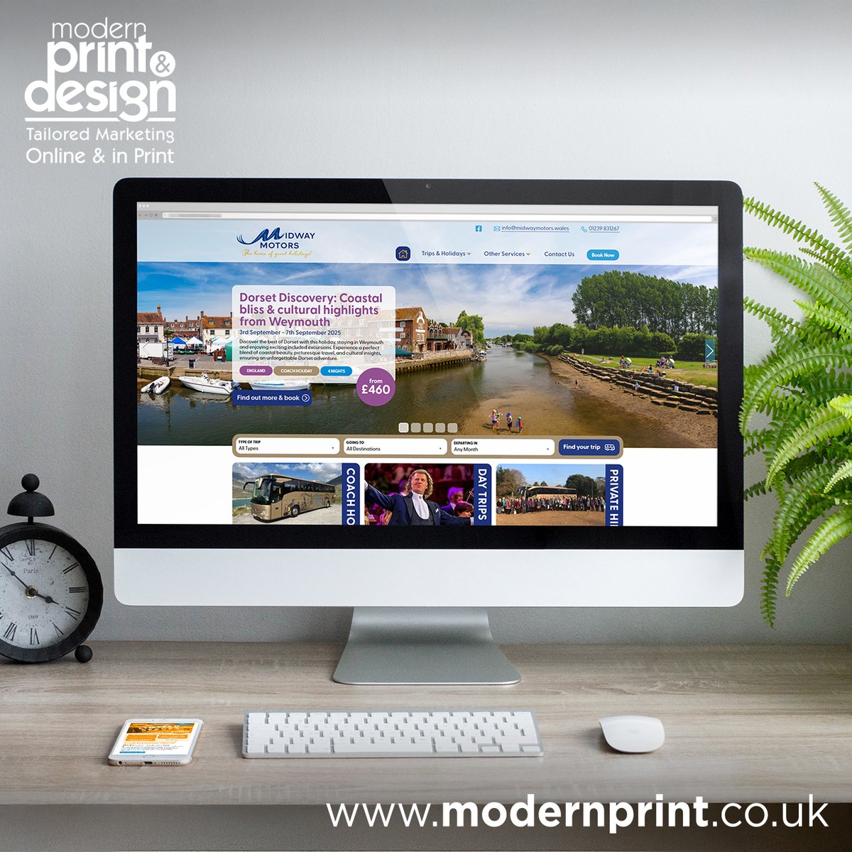 A closer look at a recent website design project for Midway Motors #Crymych #Pembrokeshire. We worked closely with the client to create something that feels fun and yet it easy to navigate. 
Modern Print &amp; Design, Tel 01646 682676.
Pembroke Dock.
Web | Print | Design