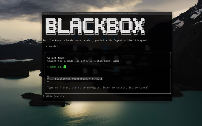 KimiAI_bnb's tweet photo. Blackbox CLI with Kimi-K2.5 https://t.co/Ilr0zyho26