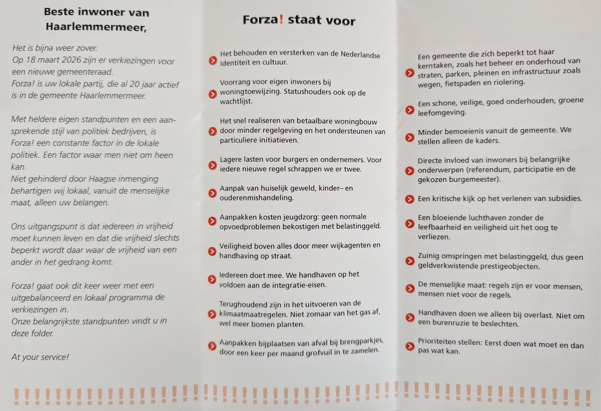 forzahmeer's tweet image. Volgende week is het erop of eronder bij de gemeenteraadsverkiezingen.
🔸De menselijke maat terugbrengen in de gemeente;
🔸Lagere lasten voor burgers en ondernemers;
🔸Veilige en prettig woonbare wijken en kernen;
🔸Geen AZC of voorrang voor statushouders;
🔸Stoppen met