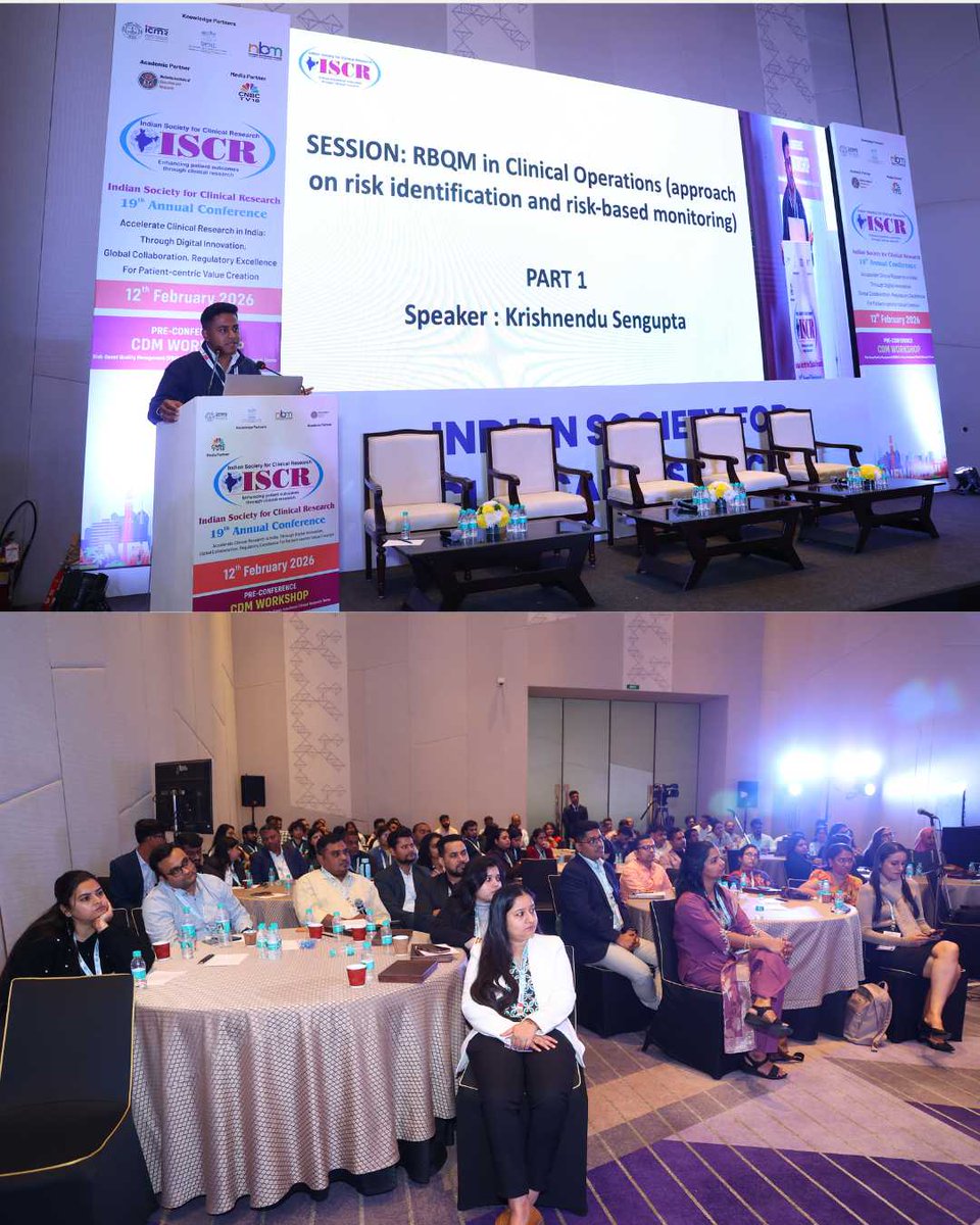 iscrindia's tweet photo. ISCR Annual Conference Pre-Conf Workshop #RBQM!
From RACT sheets to QTLs, we’re building a culture of risk thinking.
#ClinicalTrials #ISCR #Pharma https://t.co/5Oc54z4PNZ