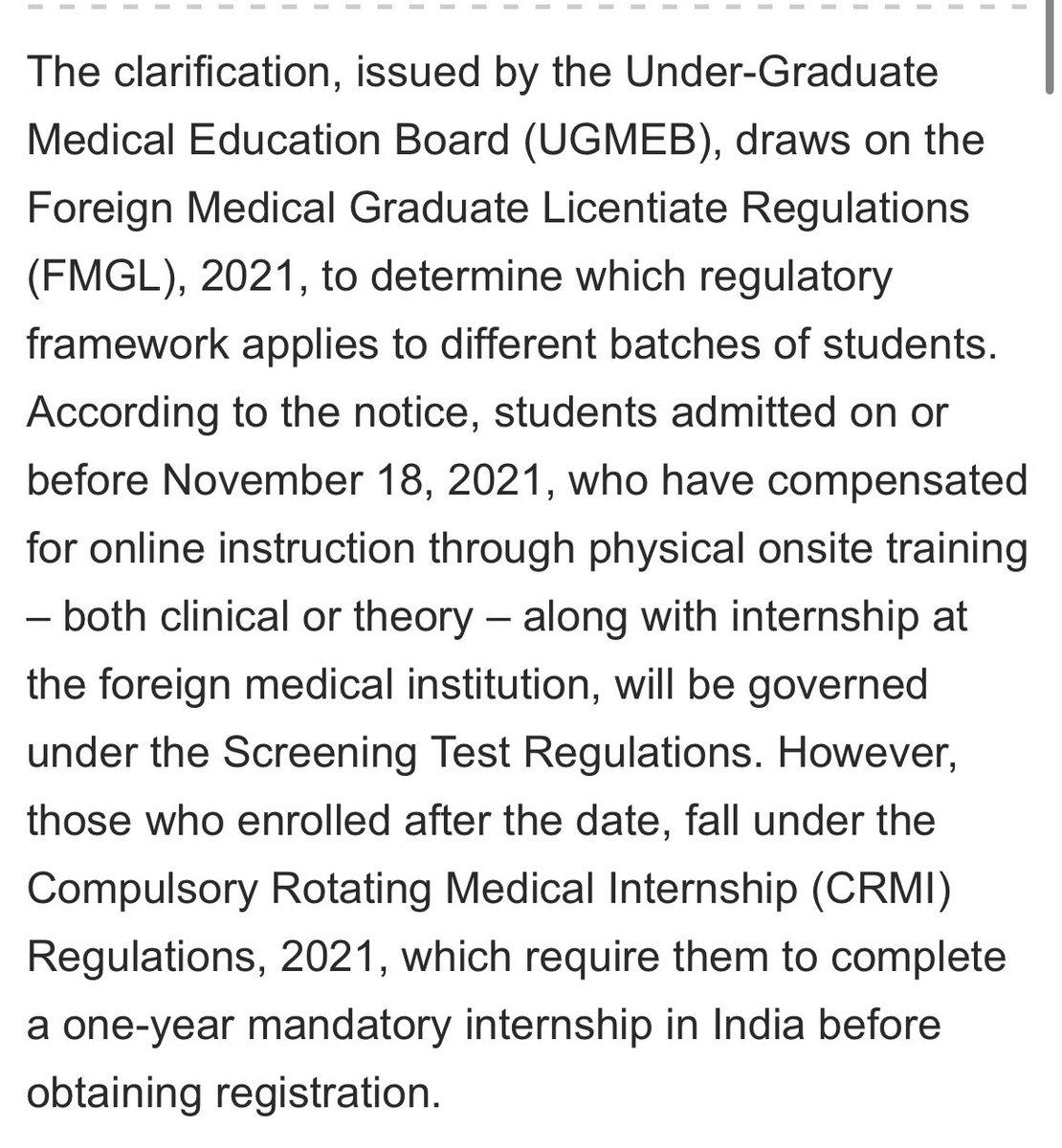 Amitvyas11123's tweet photo. Changing rules after students complete internship/Degree is not regulation — it is Injustice.

#FMGs followed the notice, completed CRMI, and now registrations are blocked by state councils.

This retrospective policy chaos by @NMC_BHARAT is unacceptable.

Policy cannot change Retrospectively.
Stop punishing Young Doctors for Administrative confusion.

Immediate intervention needed from @MoHFW_INDIA & @JPNadda Ji. #FMGJustice #FMG #MedX #MedTwitter #Justice 
@rahulGandhi @sarkari_doctor  @narendramodi @ShubhSolanki @JPNadda @thetribunechd @timesofindia @Xpress_edex @dainikbhaskar @BBCBreaking @cnnbrk @medicaldialogs @thetribunechd @timesofindia @TheNewIndian_in @htTweets @Indian_doctor @official_afa_ @NMC_IND @NMC_BHARAT @MoHFW_INDIA @PTI_News 
@DFlex007 @ani @DMA_India15 @INCIndia @HMOIndia @newslaundry 
@narendramodi @BJP4India @nsui @TOIIndiaNews @AamAadmiParty @ArvindKejriwal @Saurabh_MLAgk