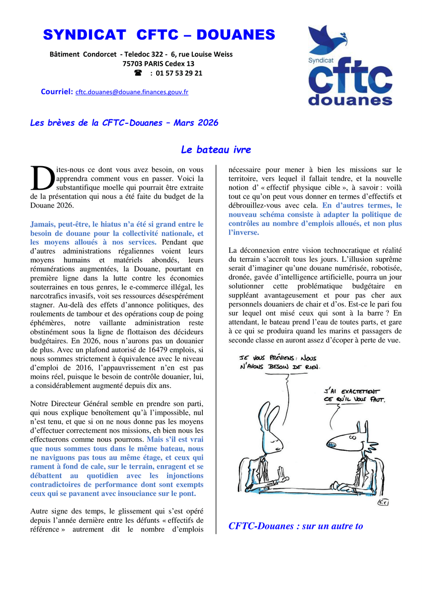 cftcdouanes's tweet photo. Besoin de plus de douanes ? Mais avec moins de moyens ! Voilà l'insoluble équation face à laquelle se trouve les agents des douanes ! La CFTC Douanes dit STOP ! #Douanes #CFTC https://t.co/i0nwo8iUIW